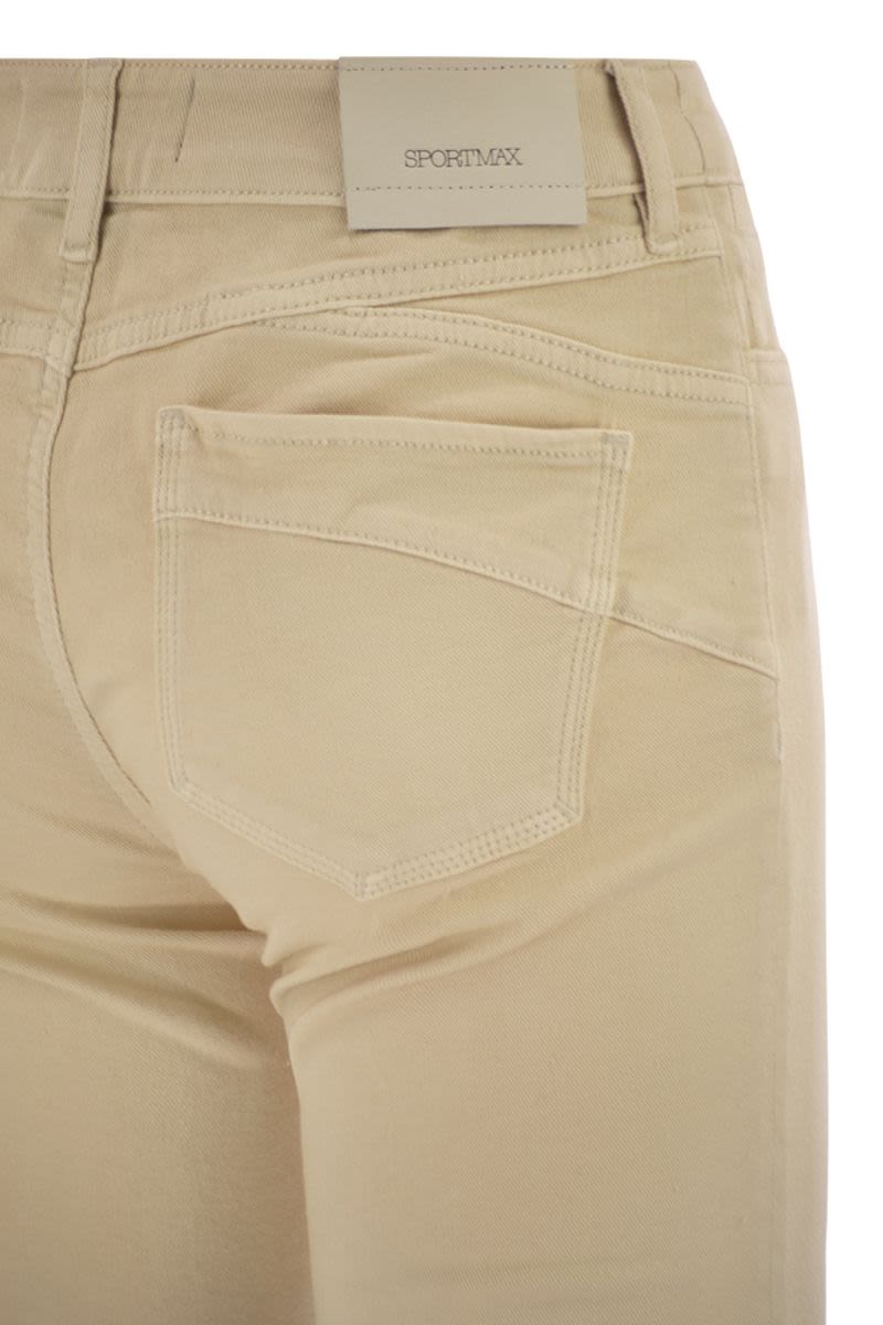 MAX MARA SPORTMAX Women's Mini Flare Low Rise Cropped Denim Pants