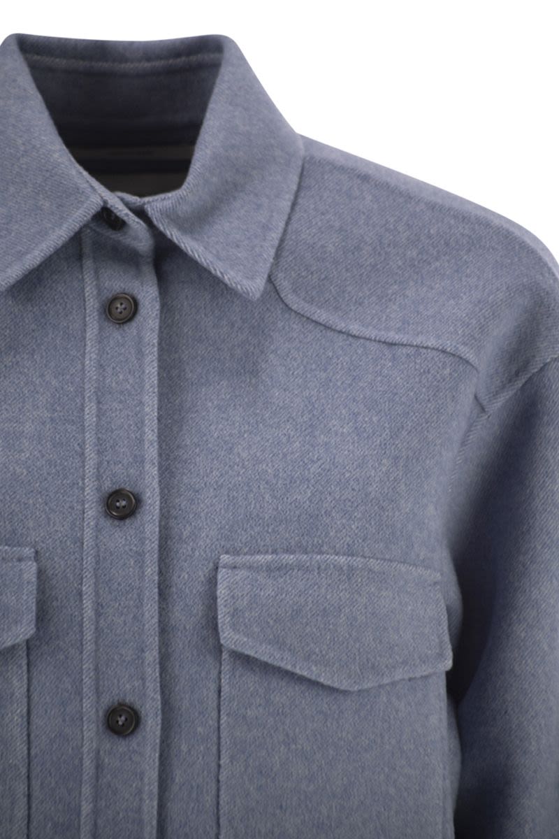 MAX MARA SPORTMAX Oversized Pure Wool Shirt