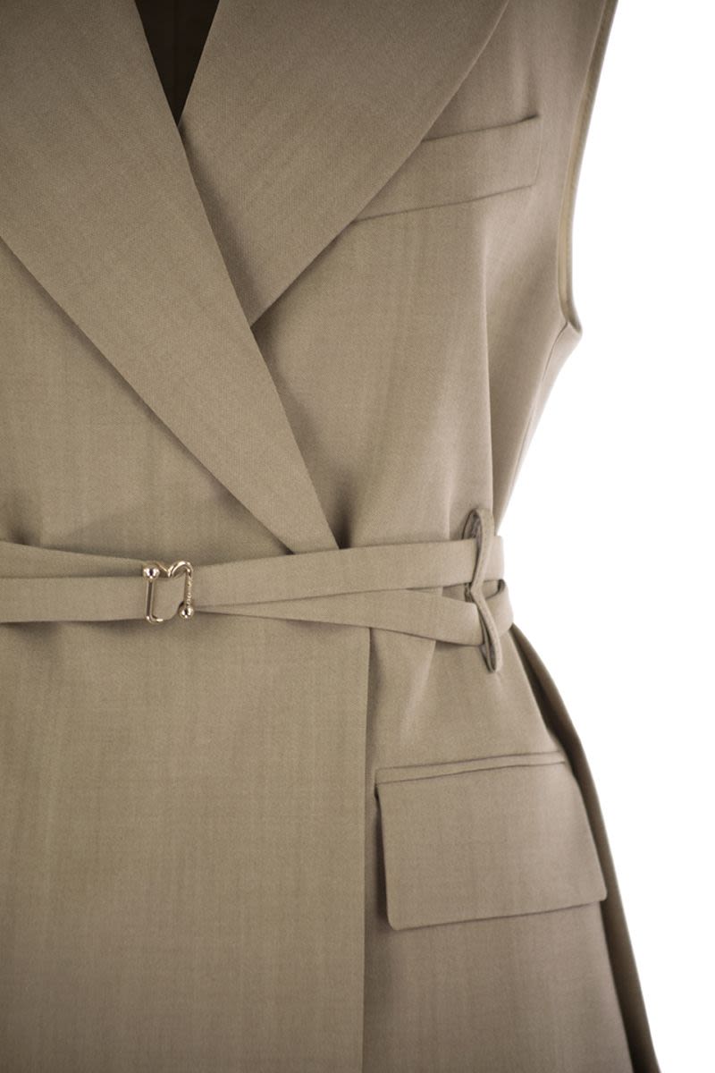 MAX MARA SPORTMAX Sleeveless Long Blazer Mini Dress for Women