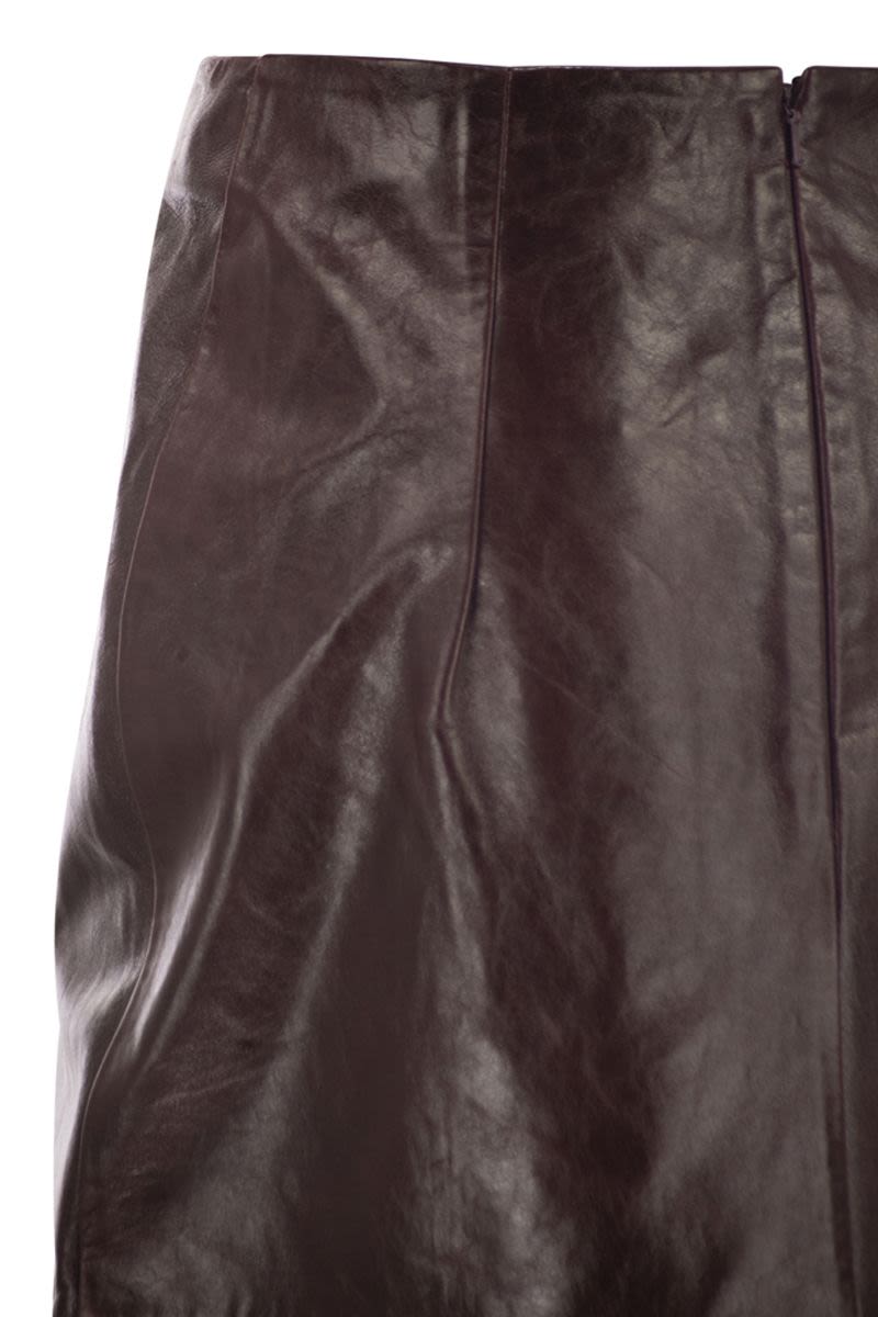MAX MARA SPORTMAX Leather Midi Skirt