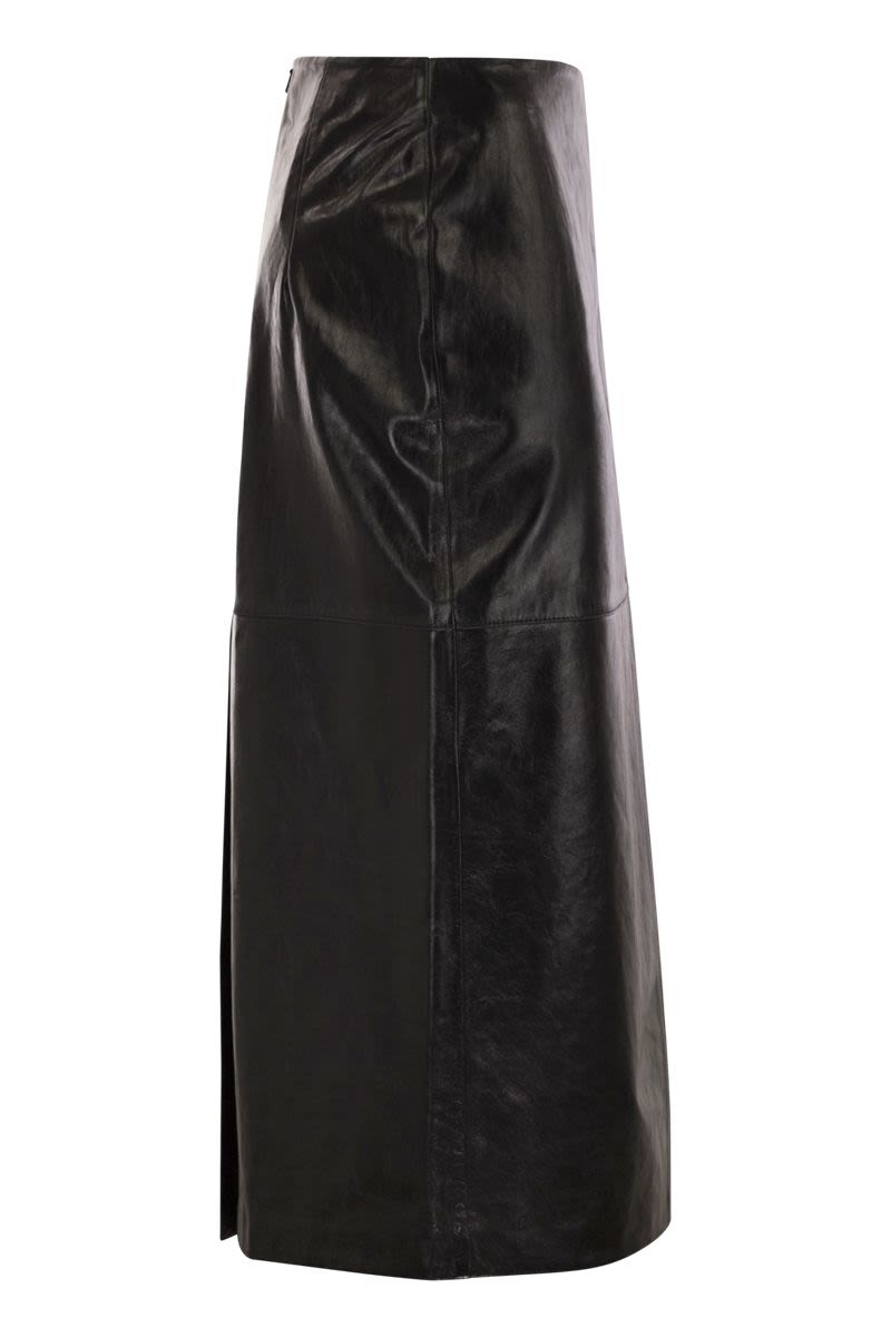 MAX MARA SPORTMAX Sophisticated Below-the-Knee Nappa Skirt