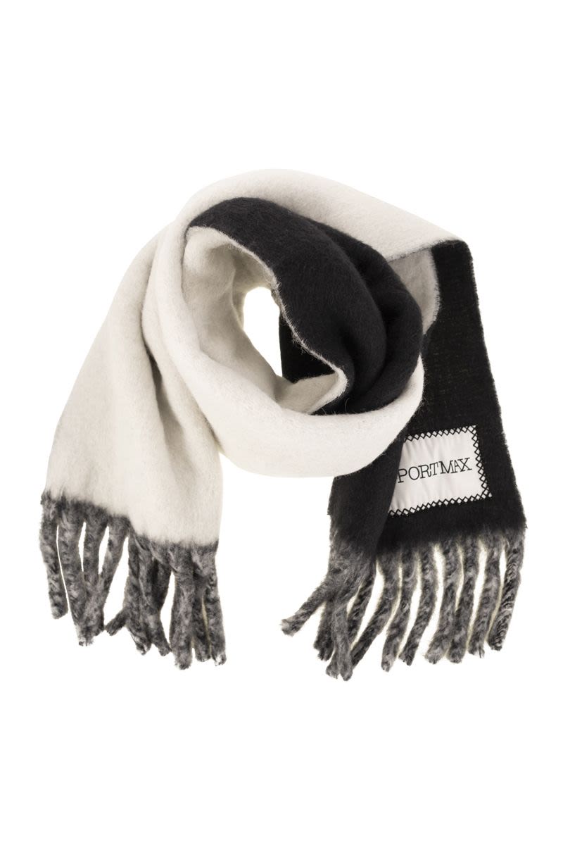 MAX MARA SPORTMAX Two-Colour Fringe Scarf - 28 x 245 cm