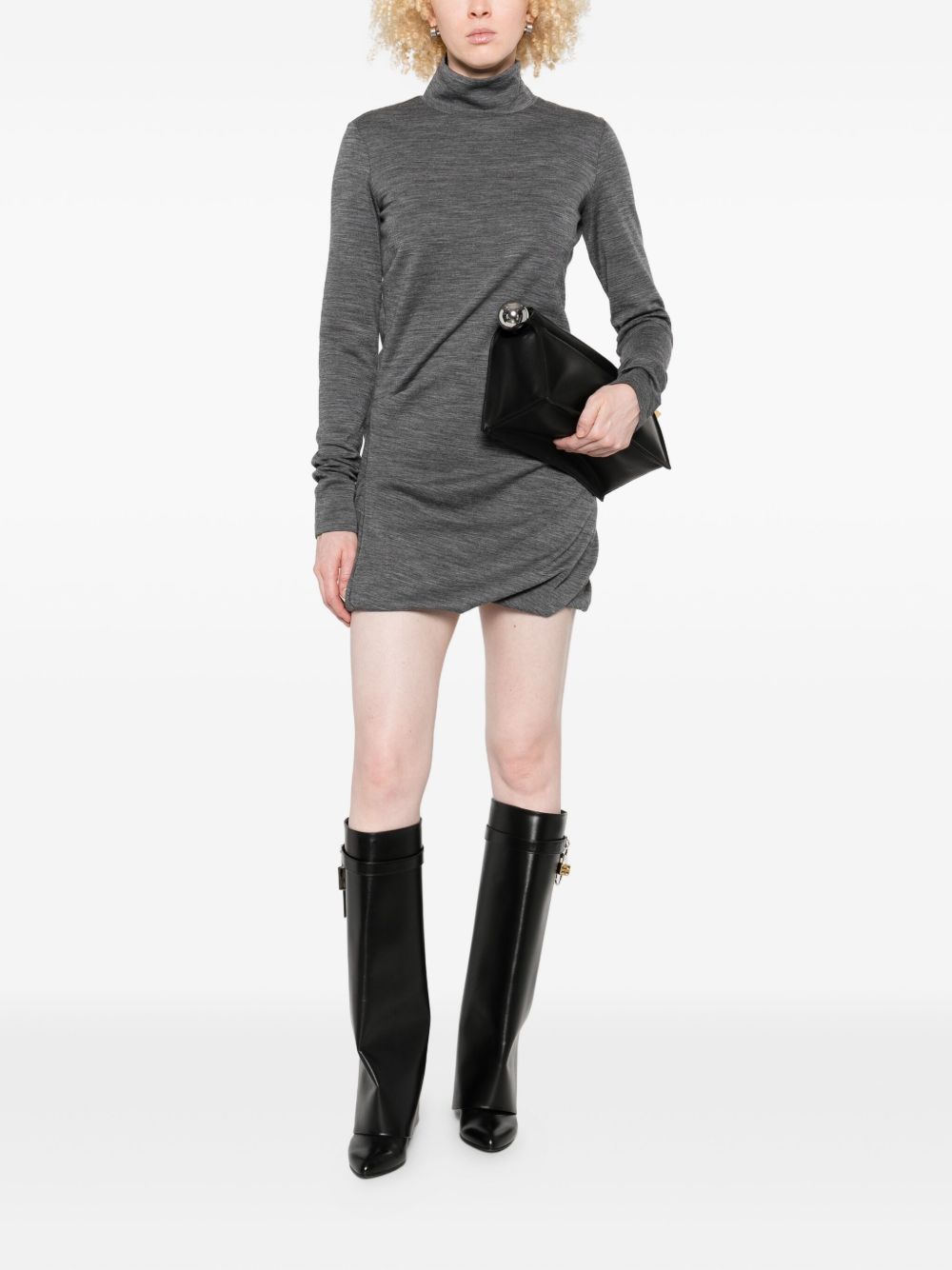 MAX MARA SPORTMAX High-Neck Puffed Hem Dress