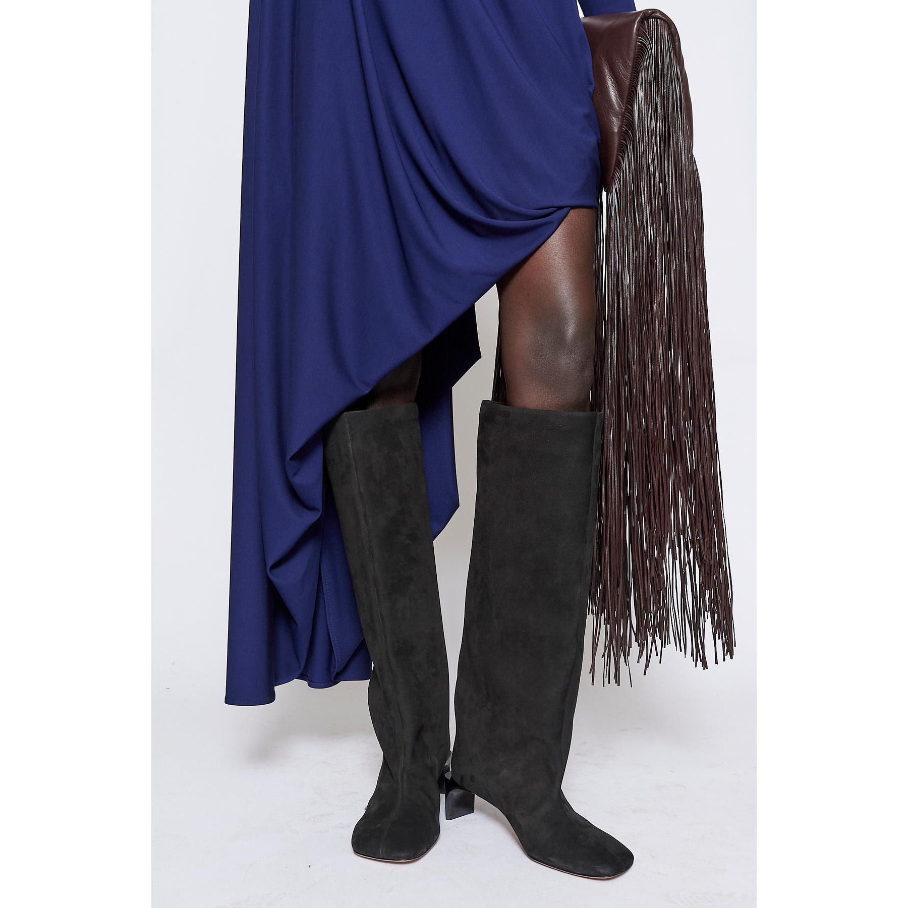 MAX MARA SPORTMAX Asymmetrical Dress with Draping - Slim Fit