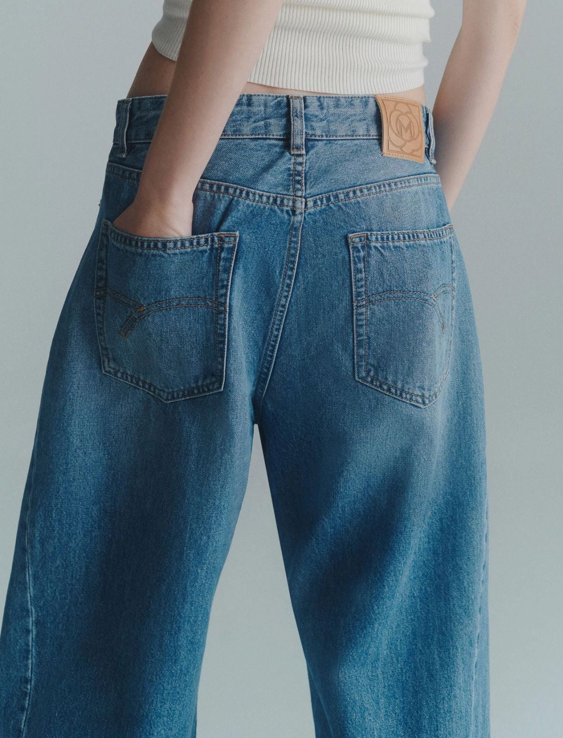 MARELLA Barrel Denim Trousers for Women - FW25 Season