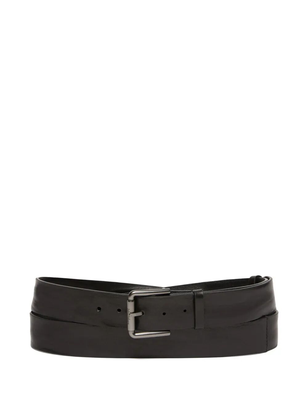 MAX MARA Buckle Leather Belt 40" Long