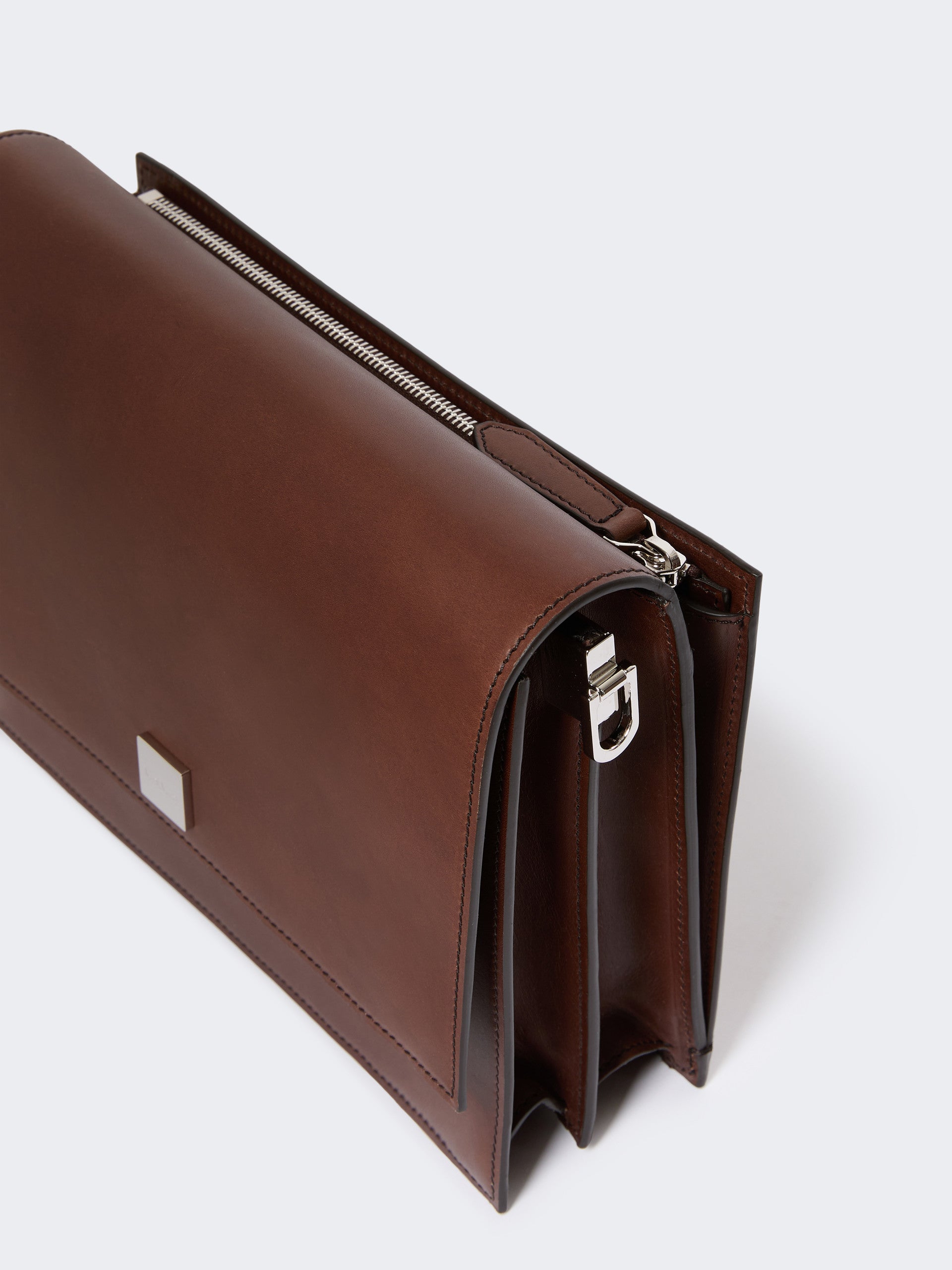 MAX MARA Mini Leather Crossbody Bag with Zip Pocket - FW25