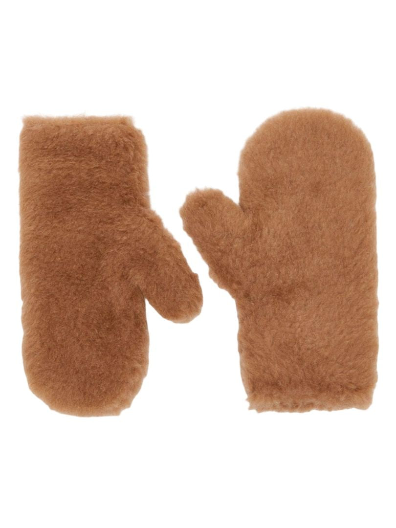 MAX MARA Luxurious Camel Wool and Silk Gloves for Women