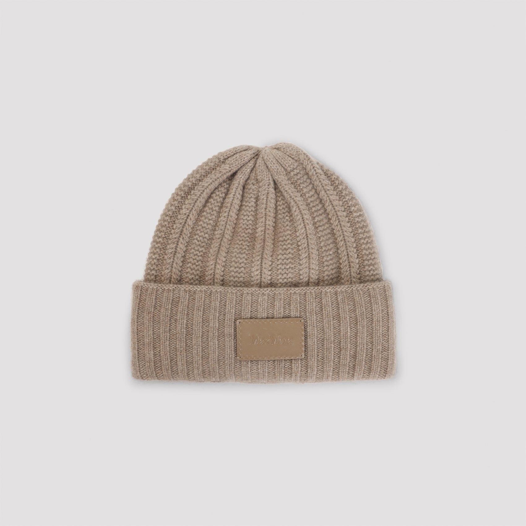 MAX MARA Cashmere Beanie with Leather Trim for Women