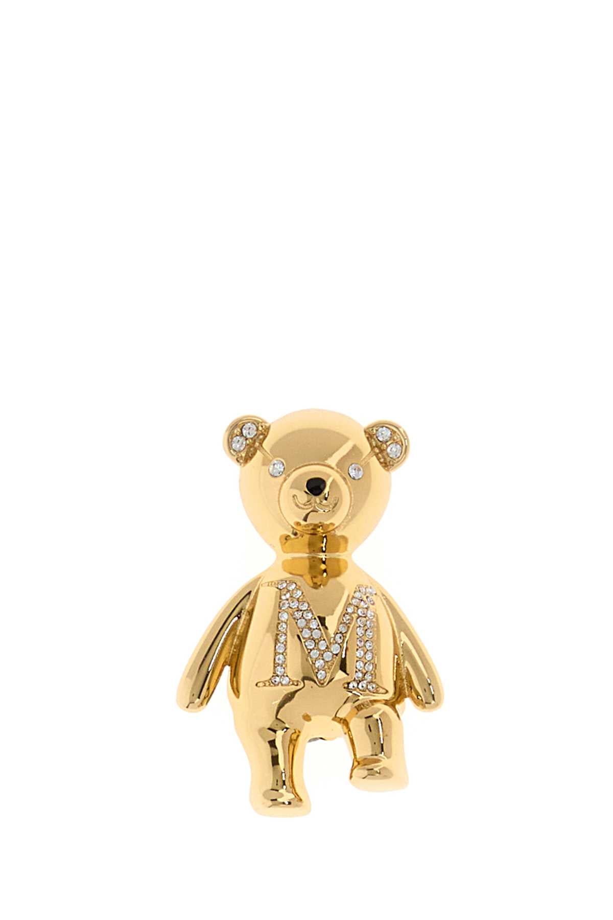 MAX MARA Mini Shiny Metal Bear Brooch - 5.5 cm
