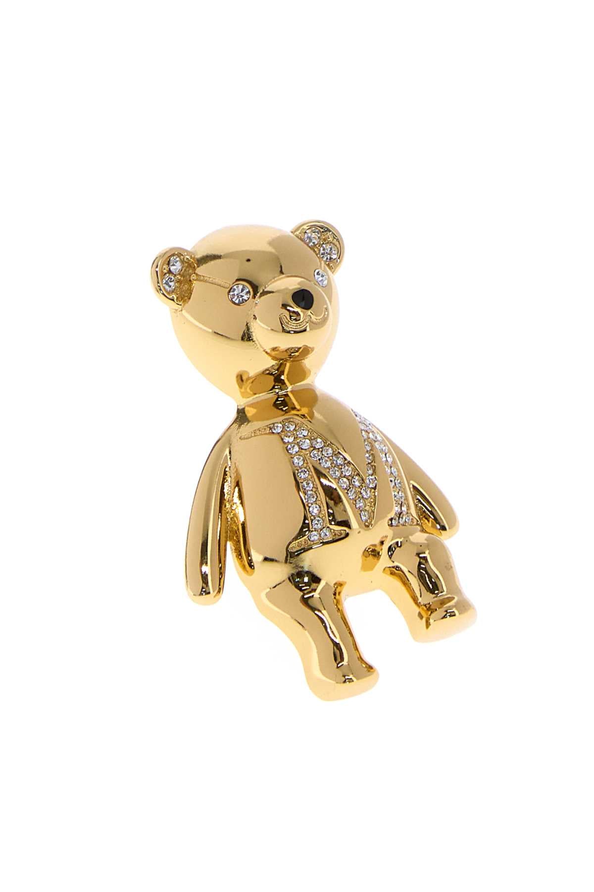 MAX MARA Mini Shiny Metal Bear Brooch - 5.5 cm