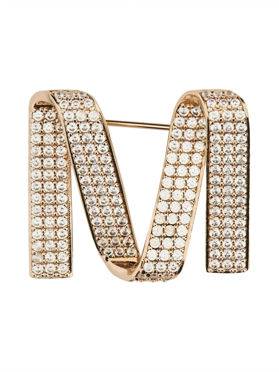 MAX MARA Elegant Logo Brooch for Women