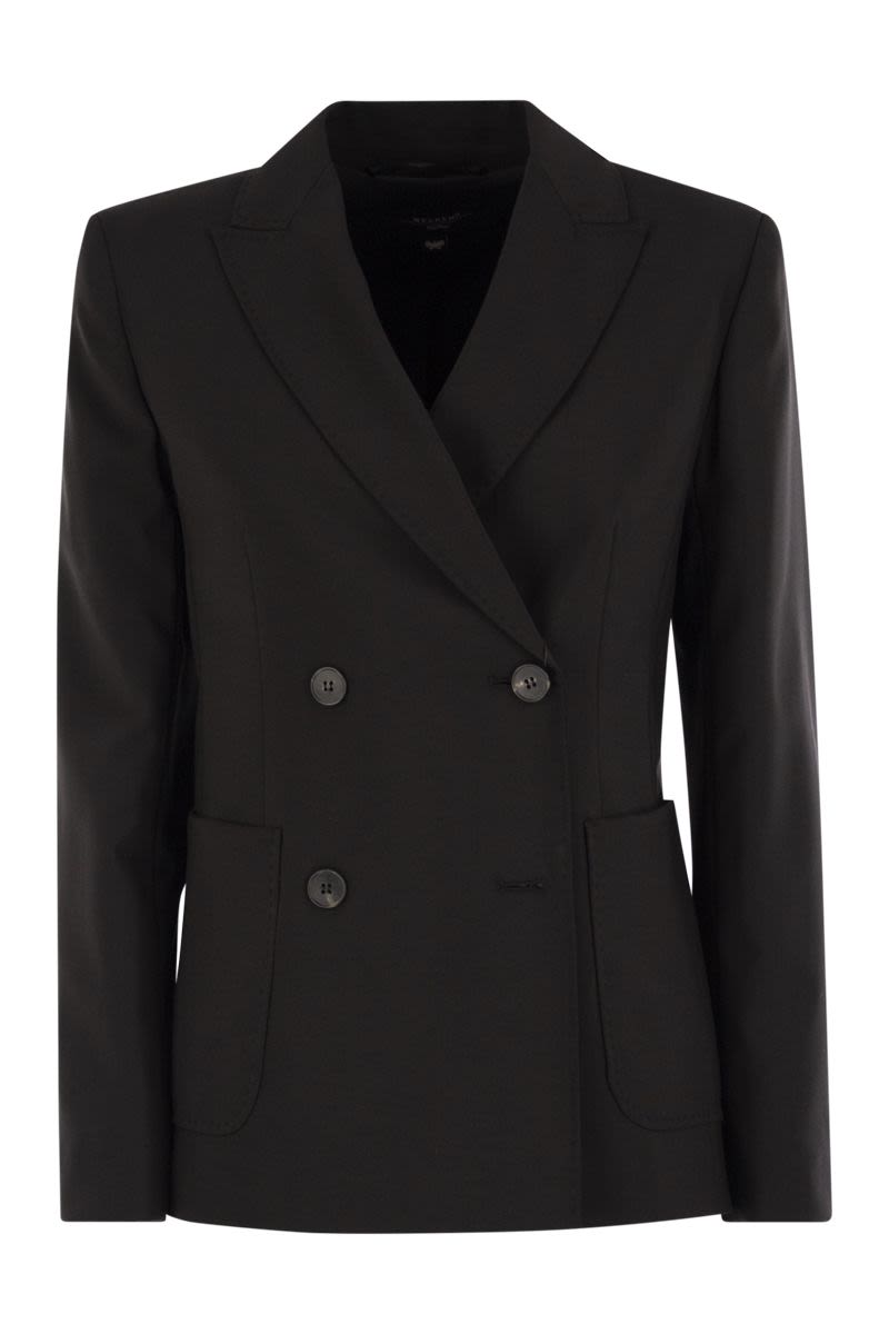 WEEKEND MAX MARA Double-Breasted Wool Canvas Blazer