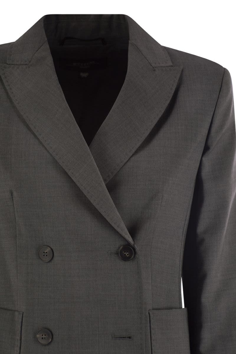 WEEKEND MAX MARA Double-Breasted Wool Canvas Blazer