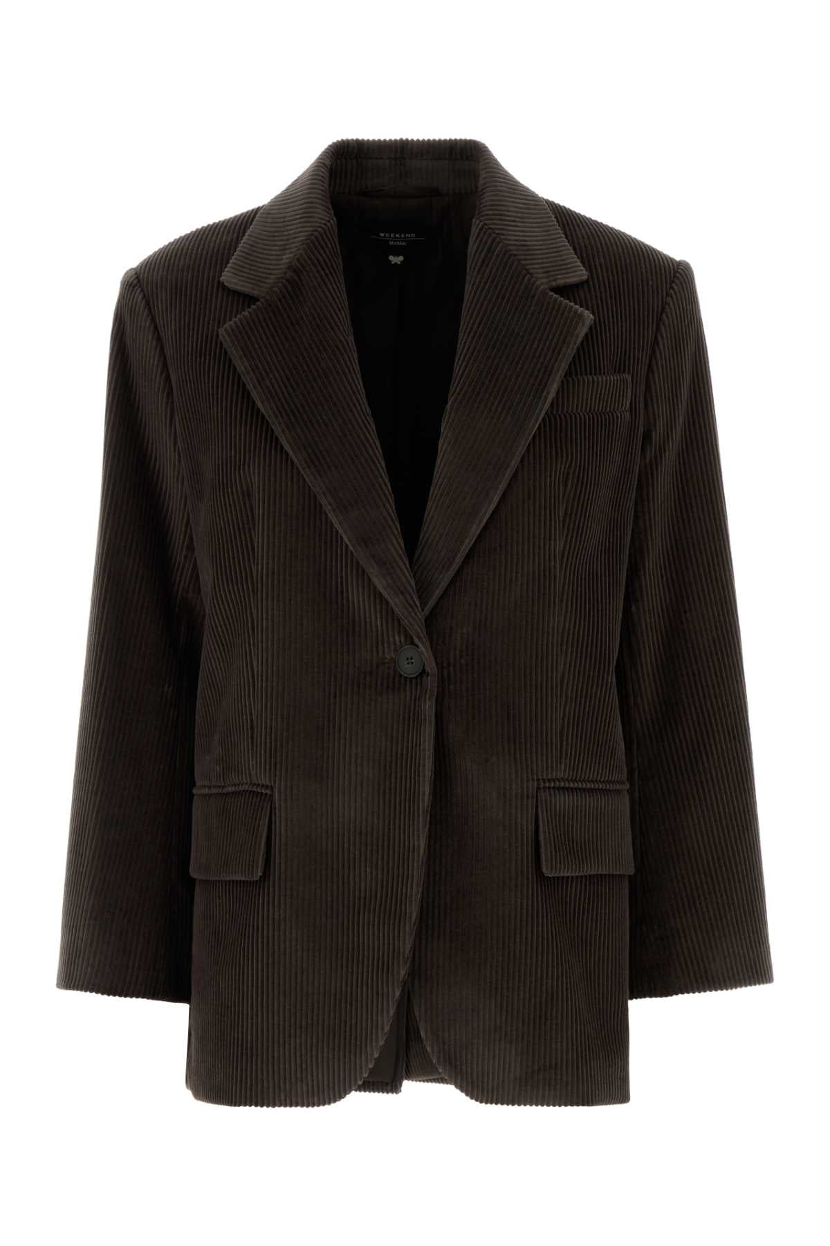 WEEKEND MAX MARA Mud Corduroy Formia Blazer for Women - FW25