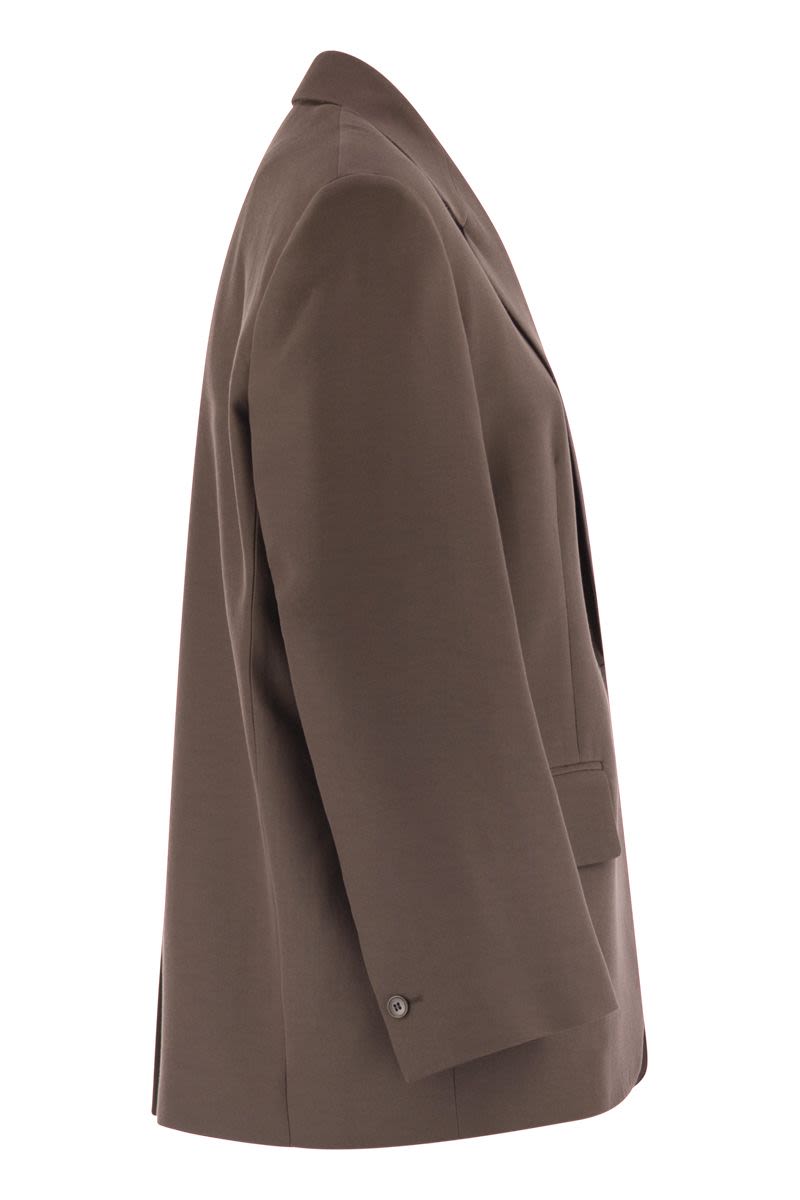 WEEKEND MAX MARA Oversized Cotton Blend Over Blazer