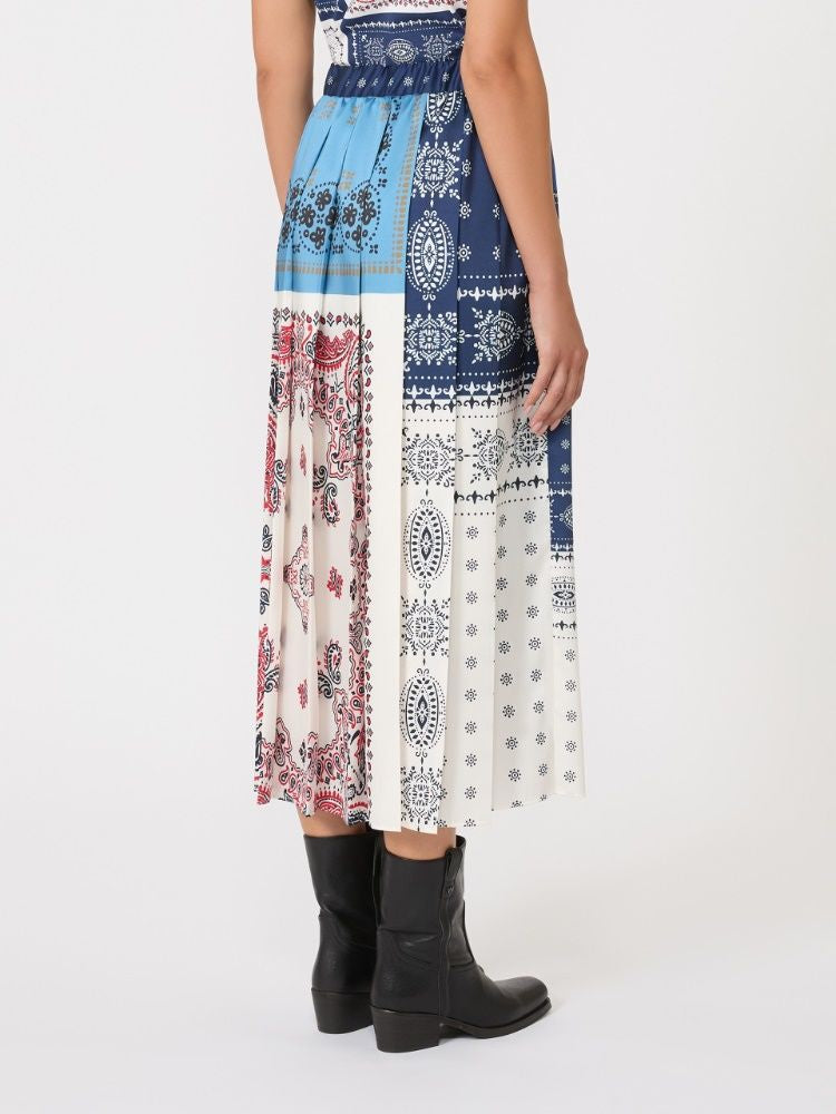 WEEKEND MAX MARA Printed Twill Skirt with Flared Design