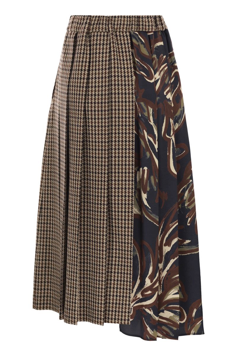 WEEKEND MAX MARA Pleated Wool Midi Skirt