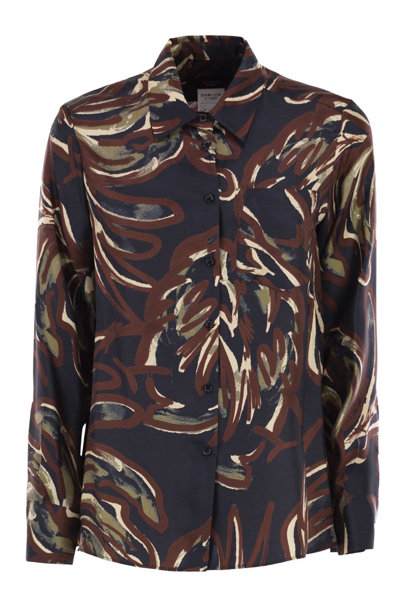 WEEKEND MAX MARA Printed Twill Shirt in Relaxed Silhouette