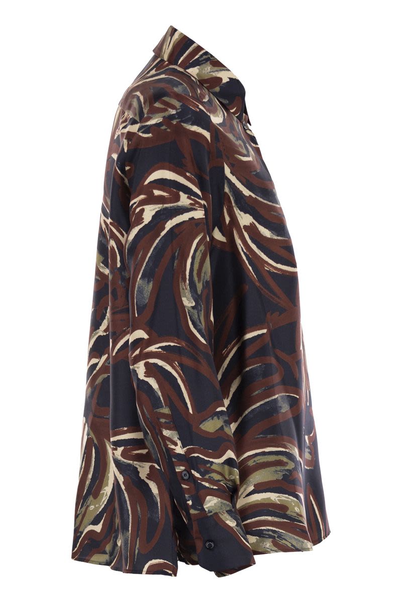 WEEKEND MAX MARA Printed Twill Shirt in Relaxed Silhouette