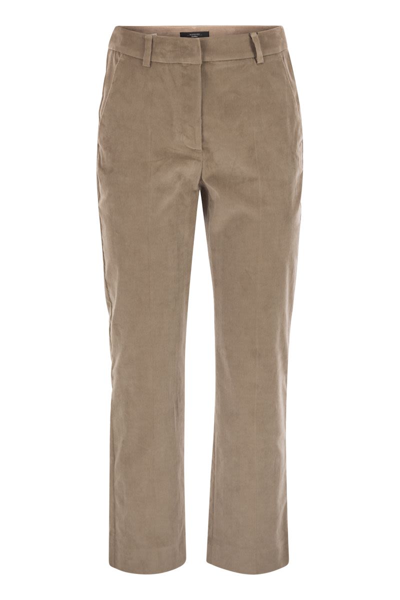 WEEKEND MAX MARA Ankle-Length Cotton Velvet Trousers