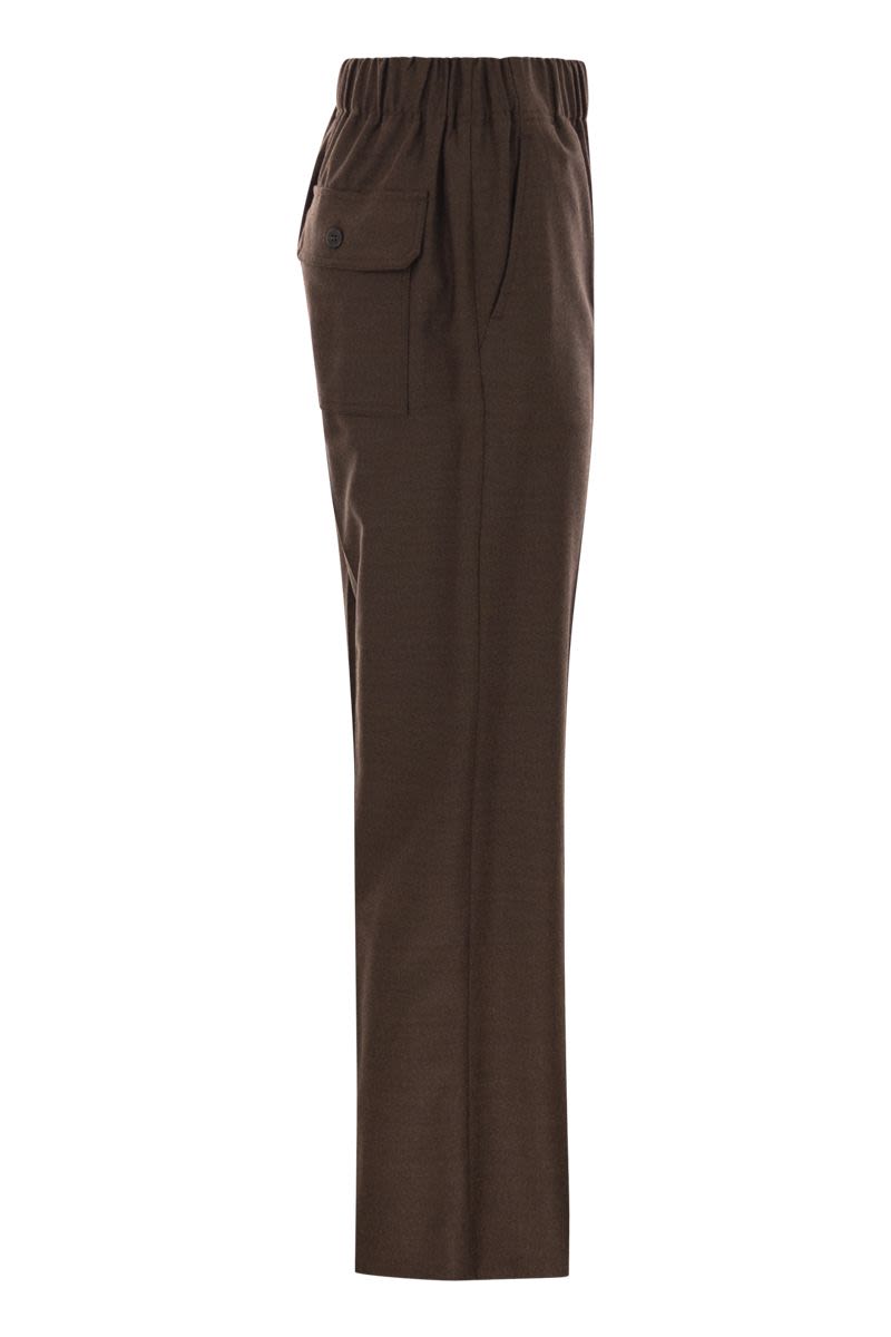 WEEKEND MAX MARA Cropped Ankle-Length Wool Flannel Trousers