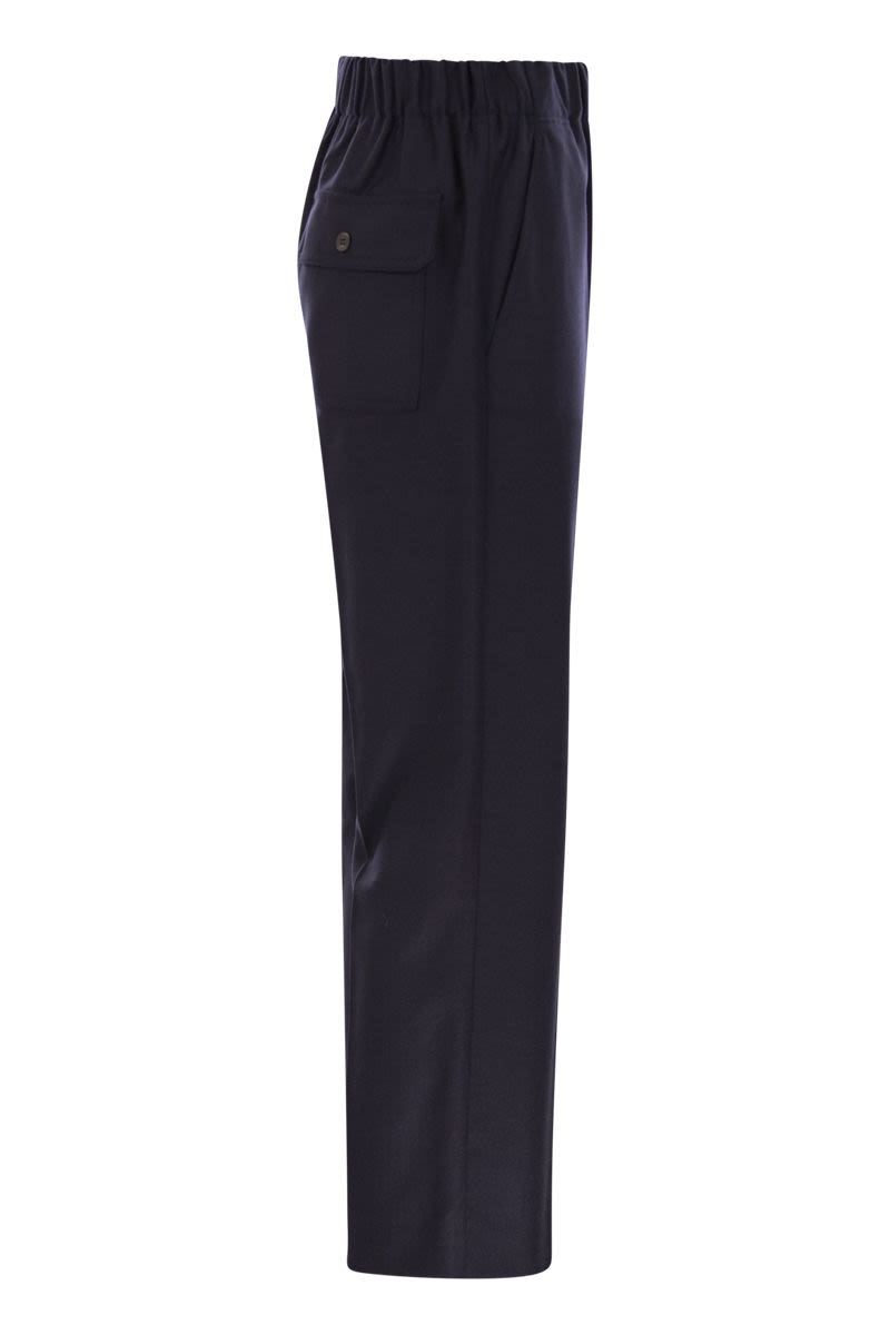 WEEKEND MAX MARA Ankle-Length Cropped Wool Flannel Trousers
