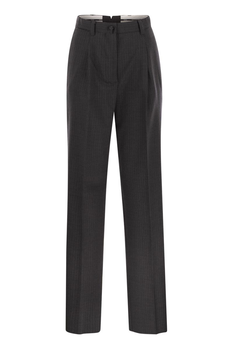 WEEKEND MAX MARA Chic Virgin Wool Straight-Leg Trousers