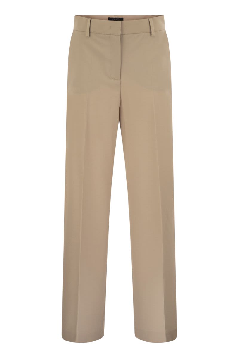 WEEKEND MAX MARA High-Waisted Wool Palazzo Trousers