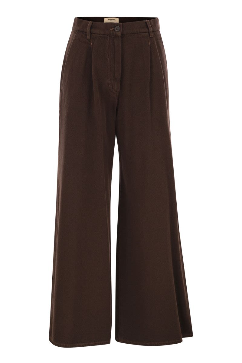 WEEKEND MAX MARA Wide-Leg Cotton Bull Trousers for Women