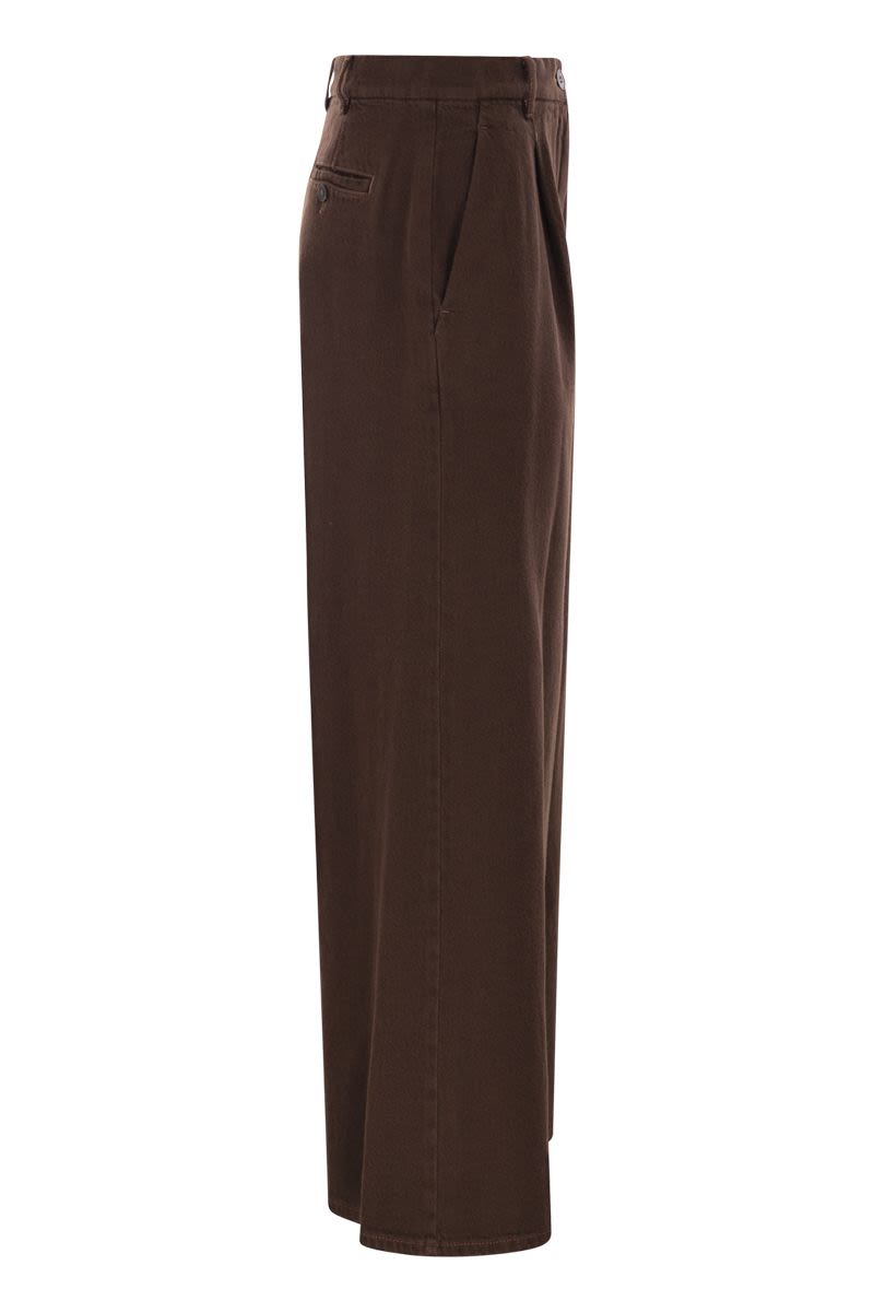 WEEKEND MAX MARA Wide-Leg Cotton Bull Trousers for Women
