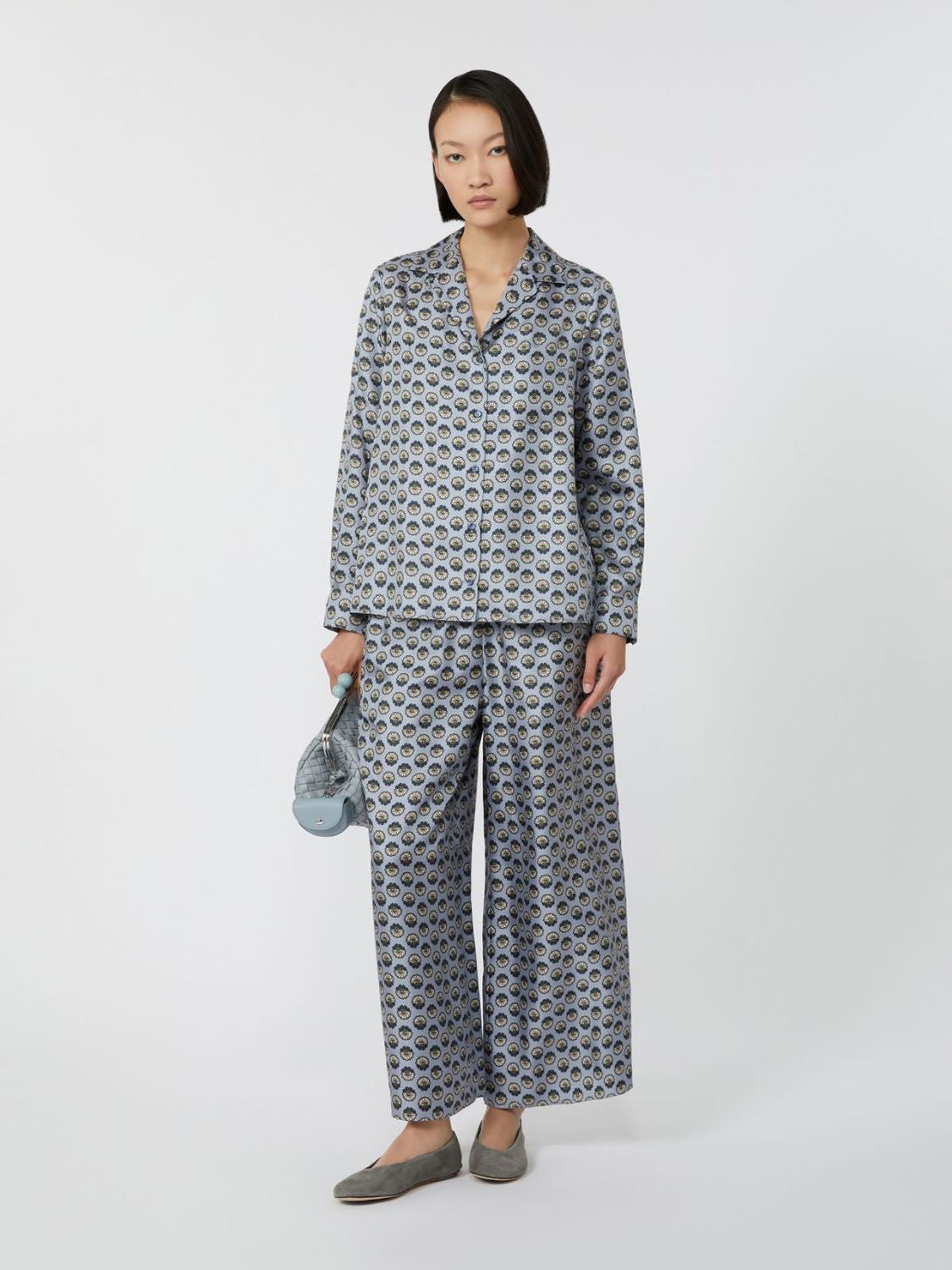 WEEKEND MAX MARA Silk Wide-Leg Trousers for Women - FW25 Collection