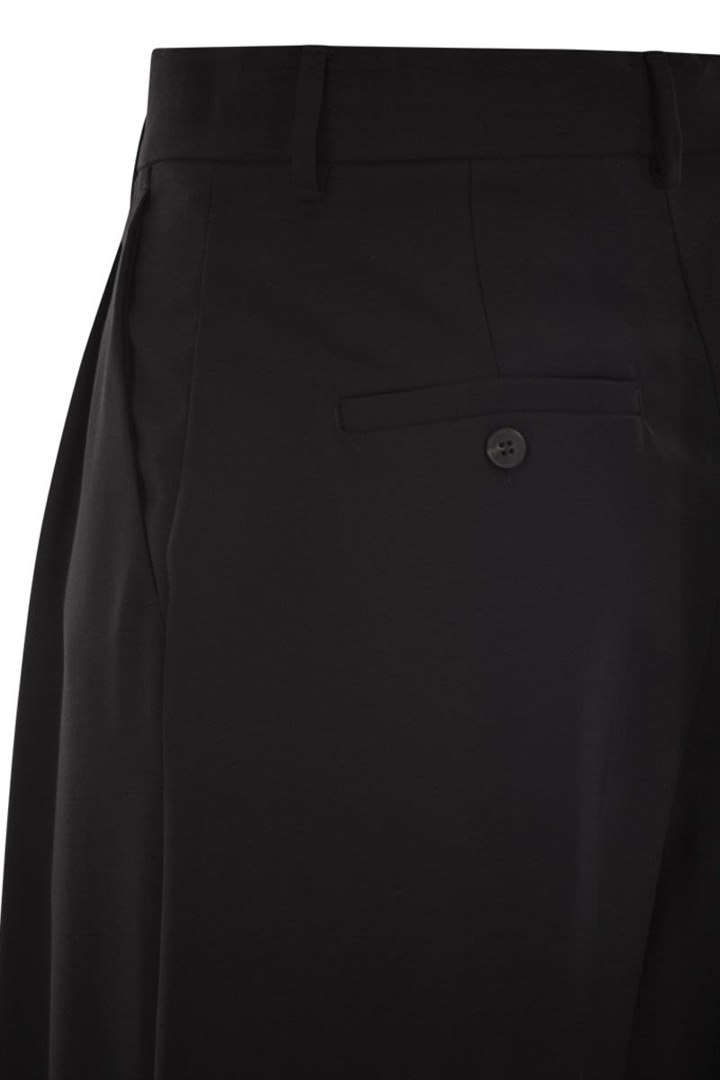 WEEKEND MAX MARA Tailored Stretch Wool Trousers - High Waist, Wide Leg