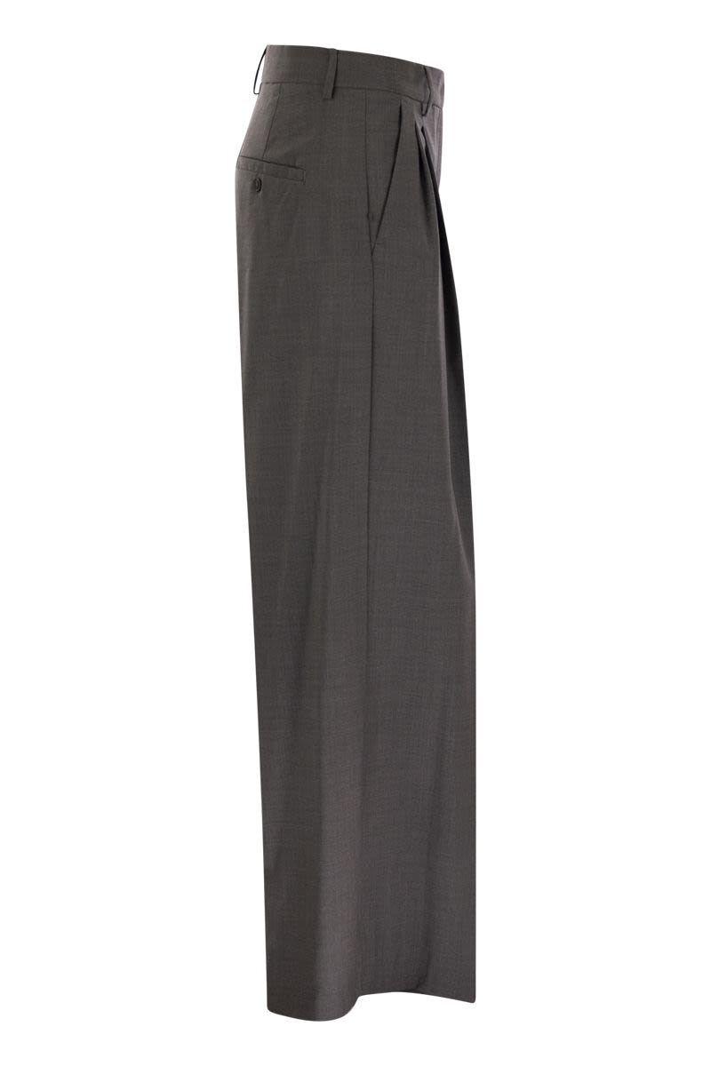 WEEKEND MAX MARA High-Waist Wide Leg Stretch Wool Trousers
