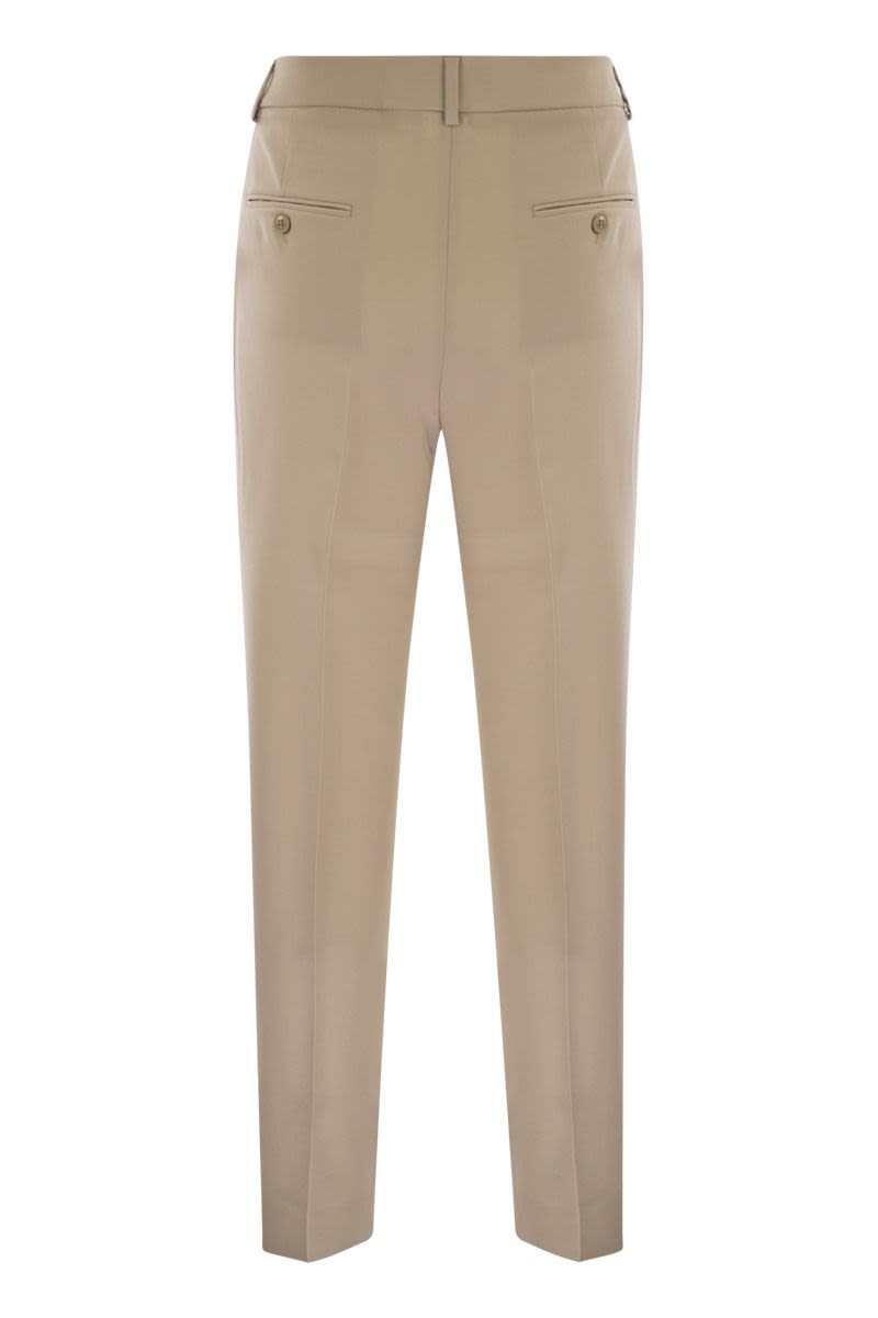 WEEKEND MAX MARA Women's Ankle-Length Wool Cigarette Trousers