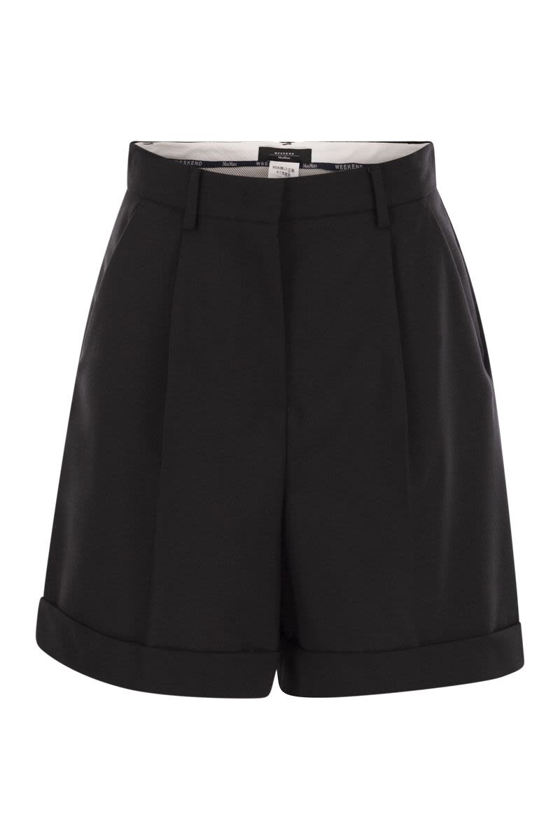 WEEKEND MAX MARA Tailored Wool Canvas Bermuda Shorts