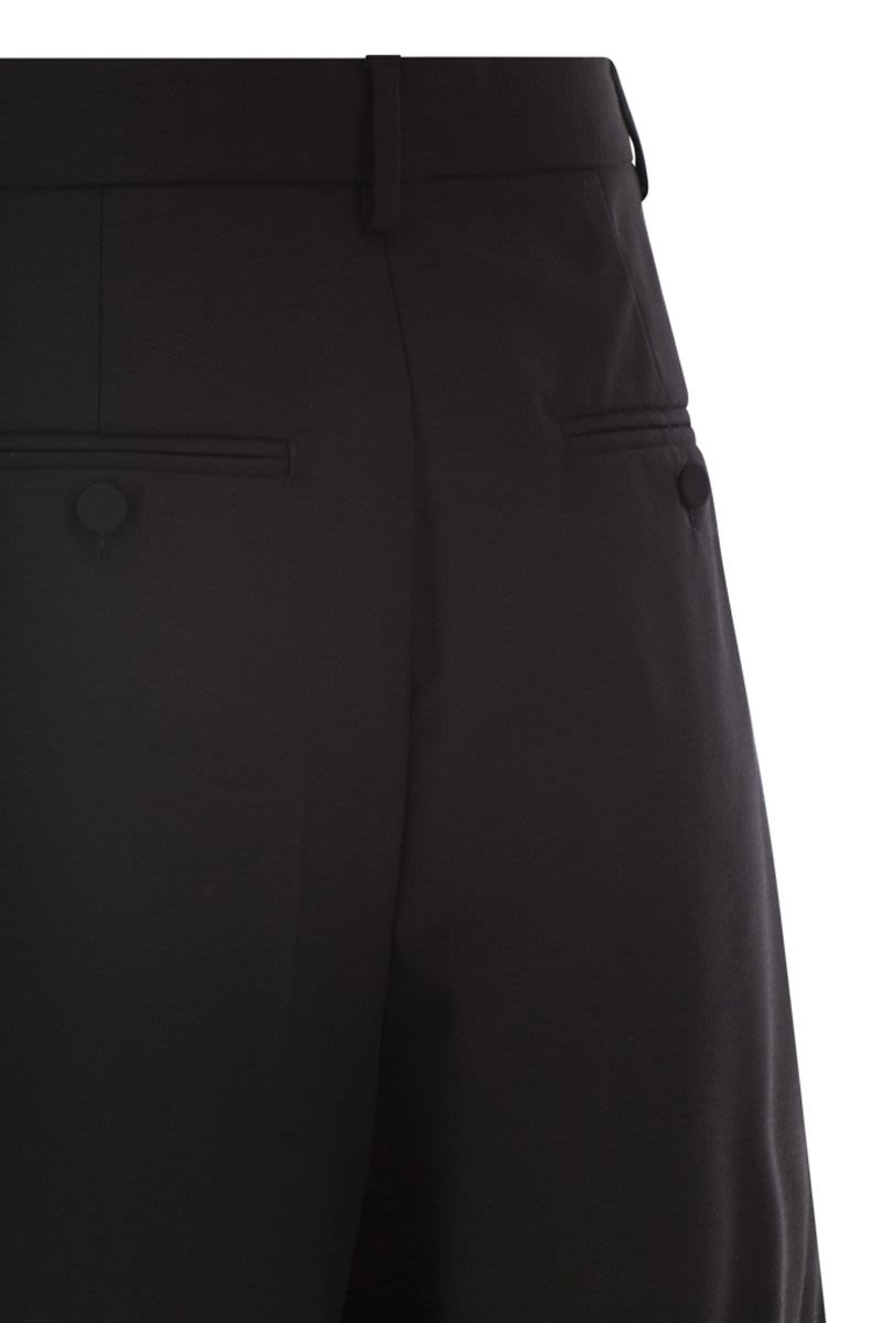 WEEKEND MAX MARA Tailored Wool Canvas Bermuda Shorts