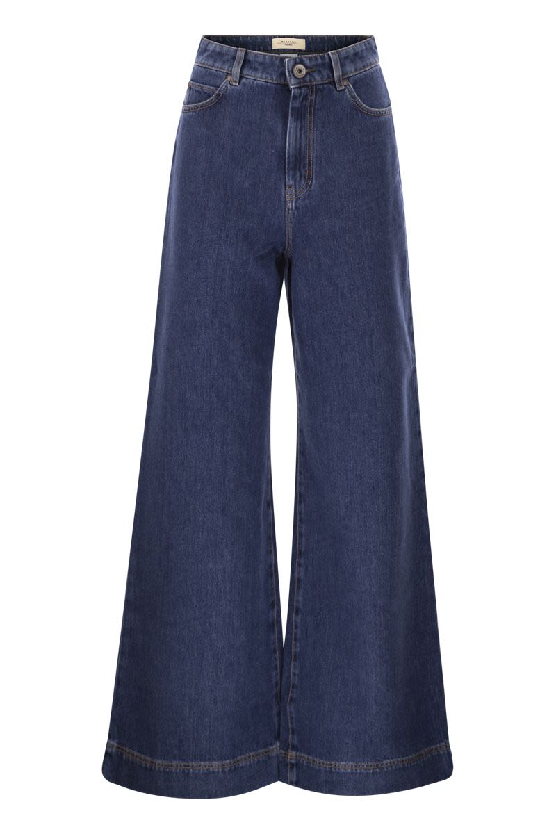 WEEKEND MAX MARA Wide Leg Cotton Denim Jeans - FW25