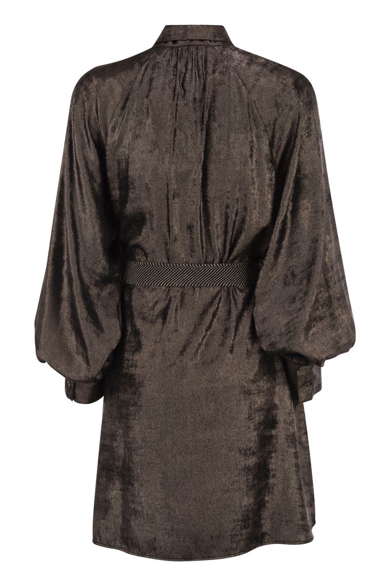 WEEKEND MAX MARA Mini Laminated Chiffon Dress