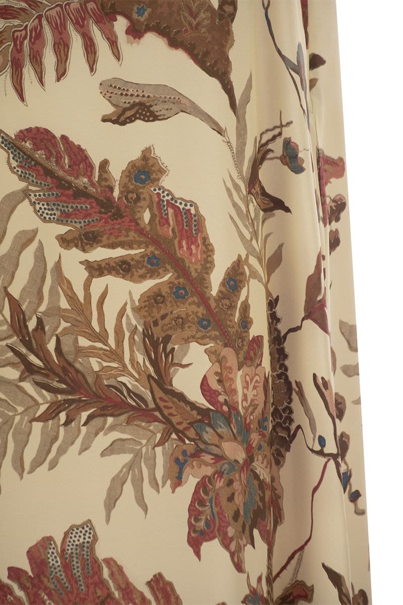 WEEKEND MAX MARA Printed Silk T-Shirt Midi Dress