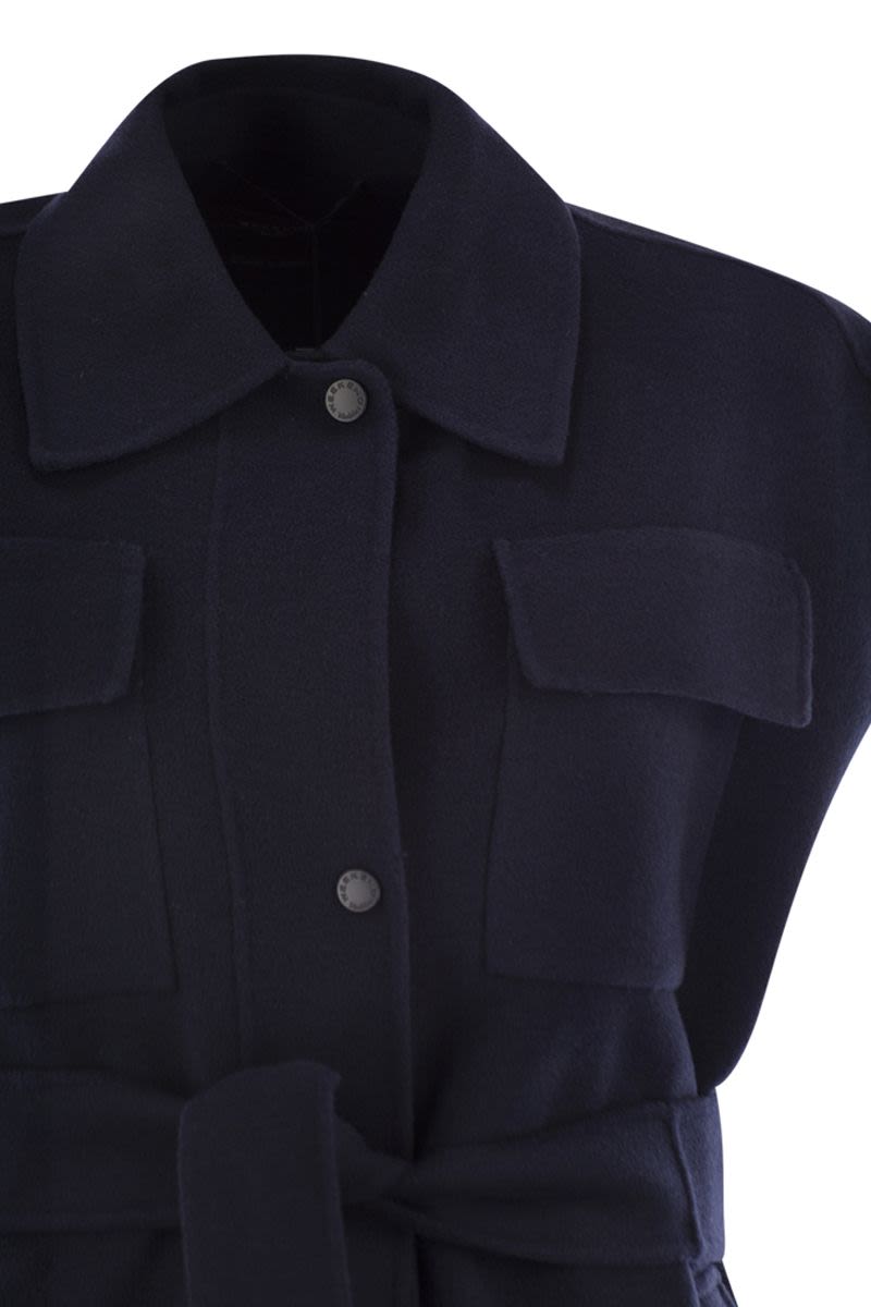 WEEKEND MAX MARA Sporty Wool Waistcoat with Belt