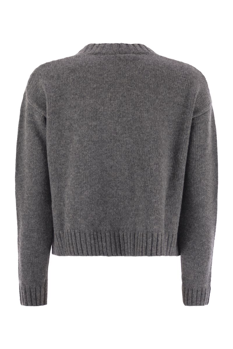 WEEKEND MAX MARA Cropped Virgin Wool Cardigan