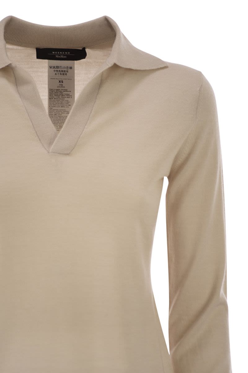 WEEKEND MAX MARA Wool and Cashmere Polo Shirt