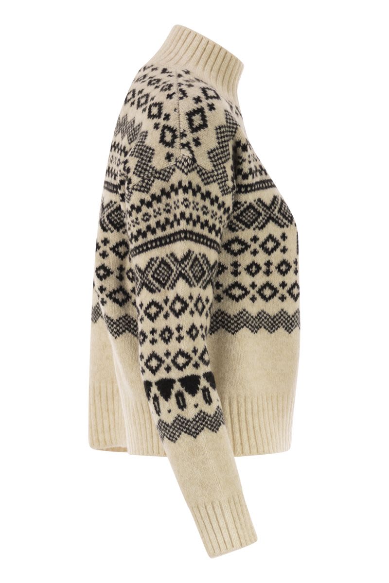 WEEKEND MAX MARA Oversized Jacquard Wool and Alpaca Jumper