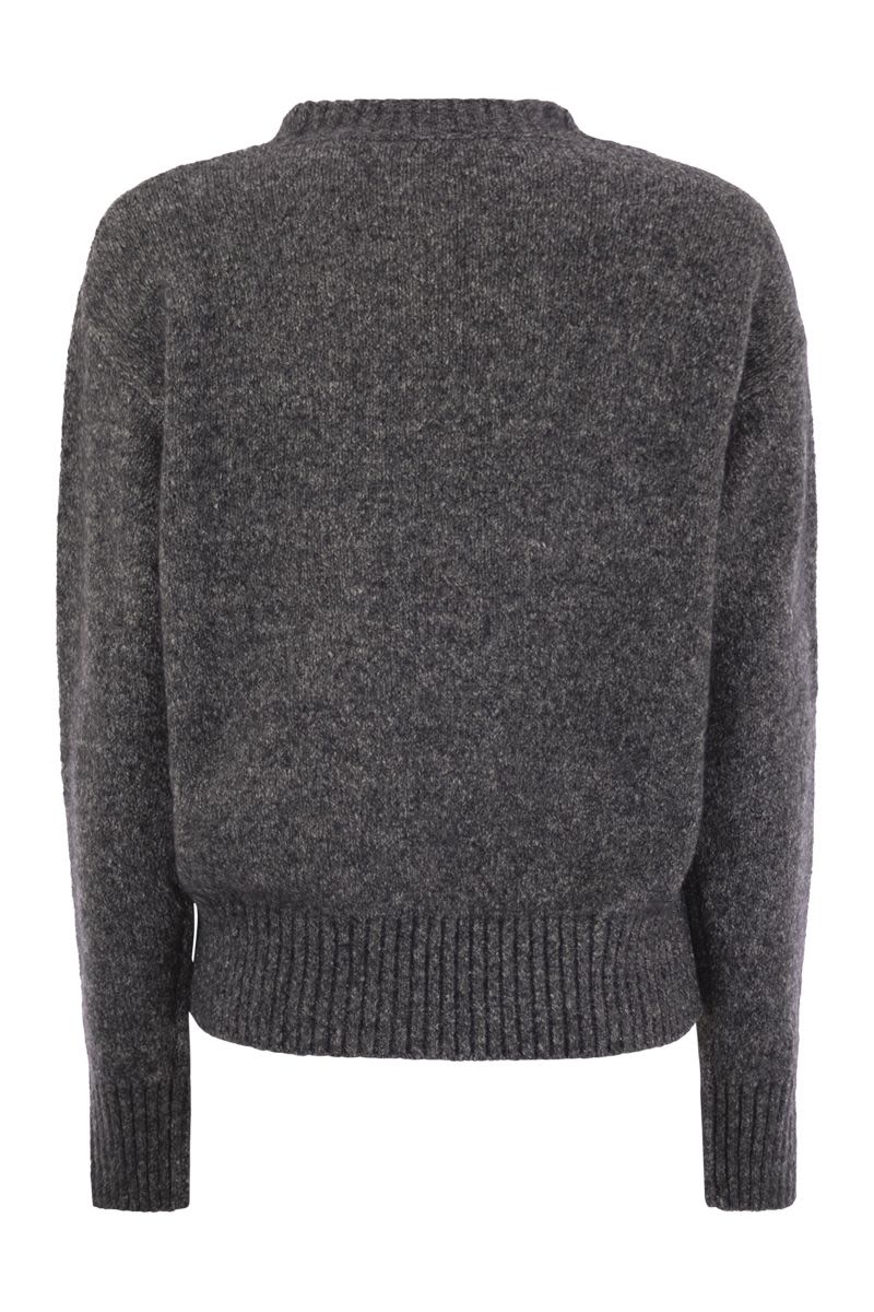 WEEKEND MAX MARA Loose Fit V-Neck Sweater - Medium Length