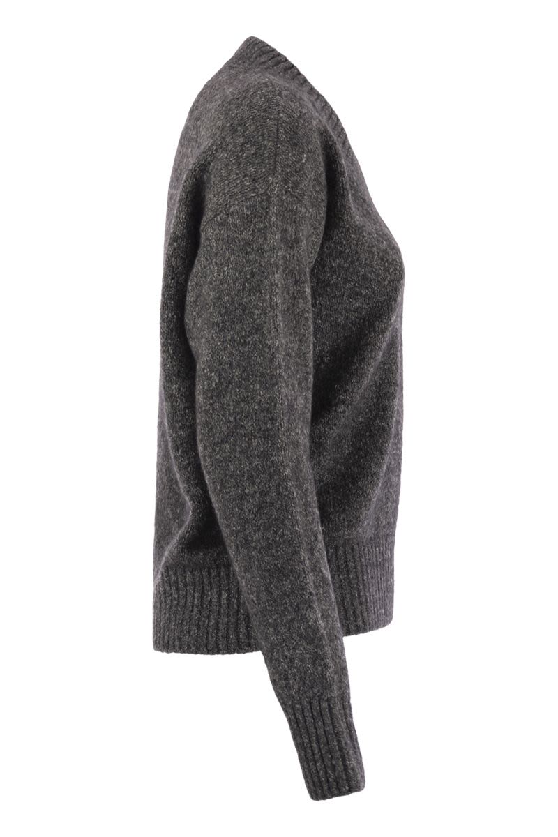 WEEKEND MAX MARA Loose Fit V-Neck Sweater - Medium Length