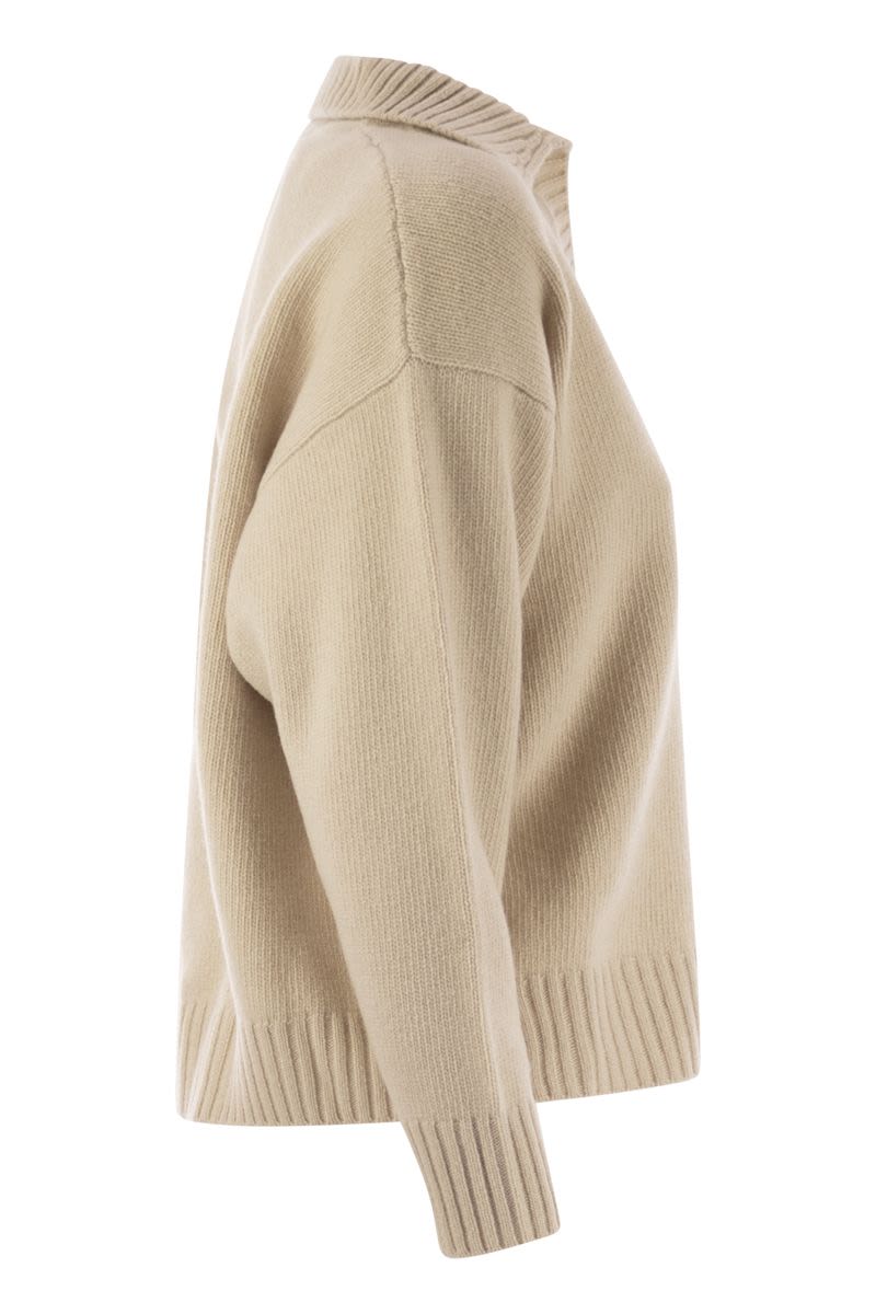 WEEKEND MAX MARA Wool Sweater with Open Polo Collar