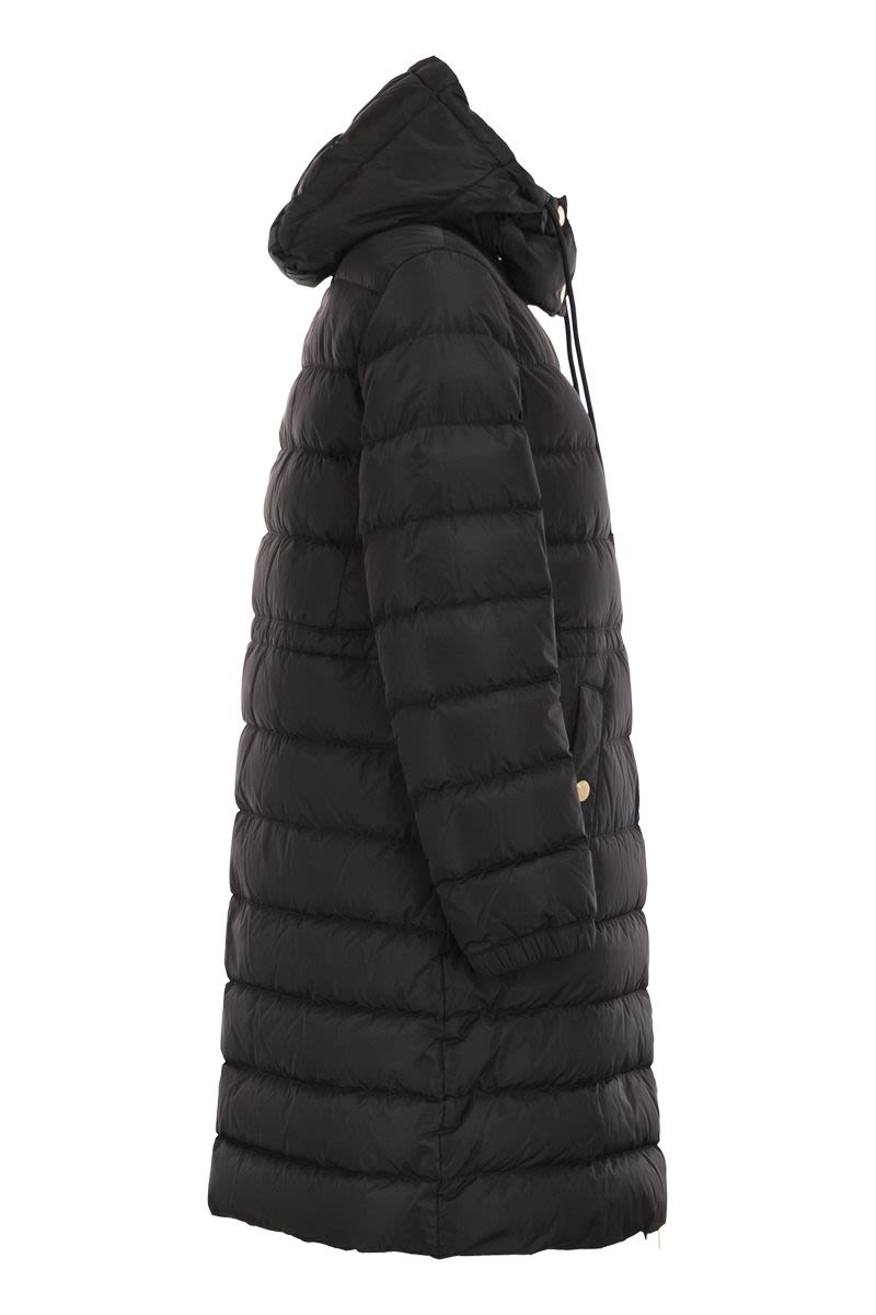 WEEKEND MAX MARA Slim Fit Midi Down Jacket with Detachable Hood