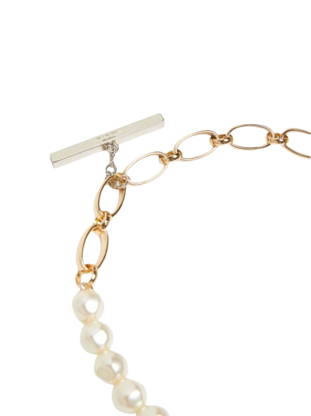 WEEKEND MAX MARA Dida Gold Plated Necklace with Beads and Rings