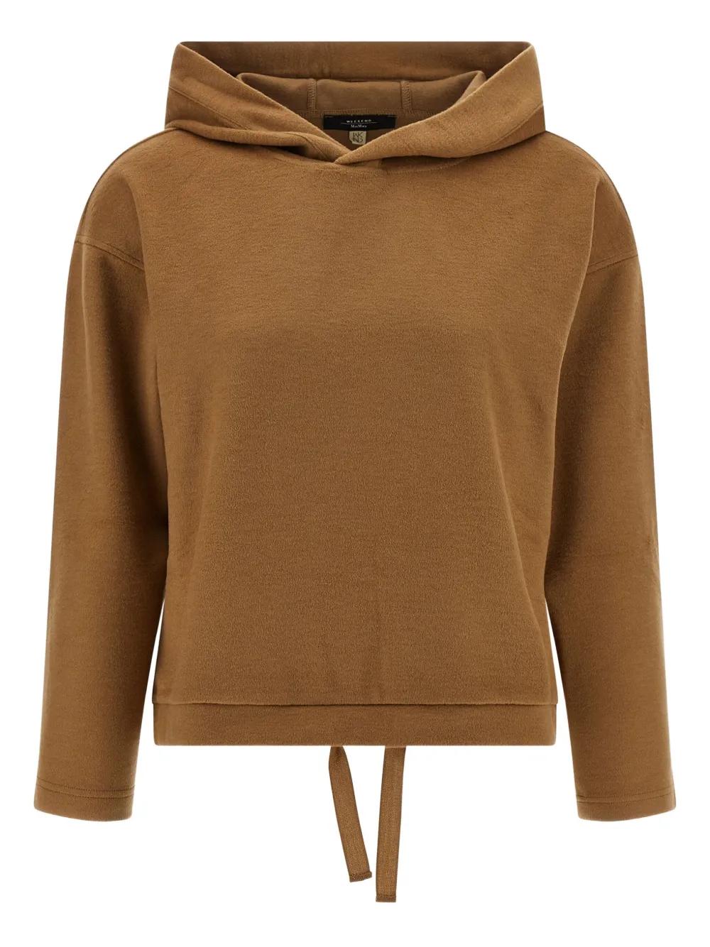 WEEKEND MAX MARA Relaxed Fit Draped Hoodie Sweatshirt